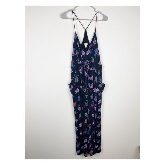 Anthropologie moulinette soeurs Floral Willa Tie Waist Romoer Jumpsuit Small Med - Picture 2 of 8